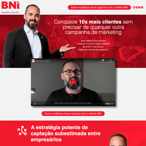 Site BNI Noroeste Paulista desenvolvido pela Carbon Web