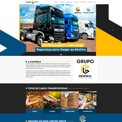 Site Central Log desenvolvido pela Carbon Web