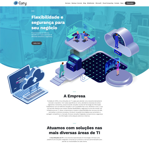 Site Cury Soluções desenvolvido pela Carbon Web