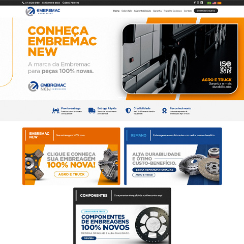 Site Embremac desenvolvido pela Carbon Web