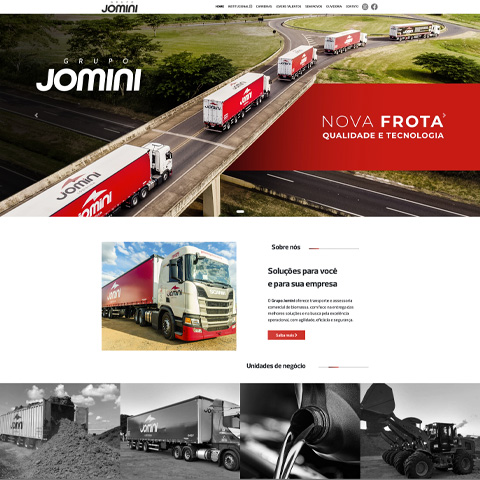 Site Grupo Jomini desenvolvido pela Carbon Web