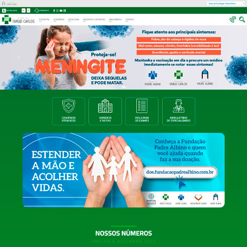 Site Hospital Emilio Carlos desenvolvido pela Carbon Web